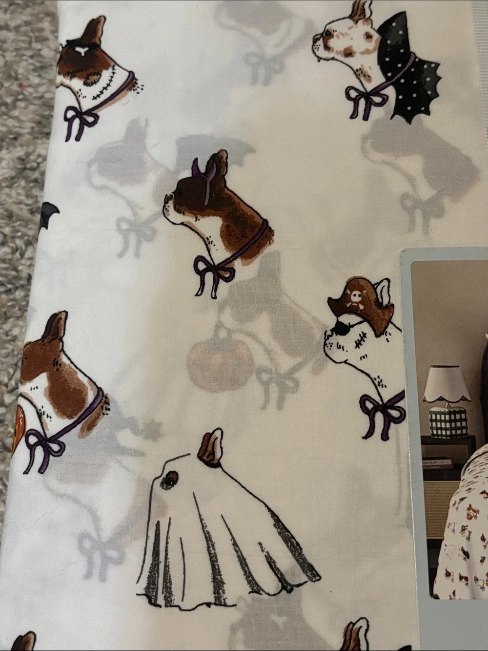 NWT Cath Kidston Spooky Dogs Halloween Twin Sheet Set